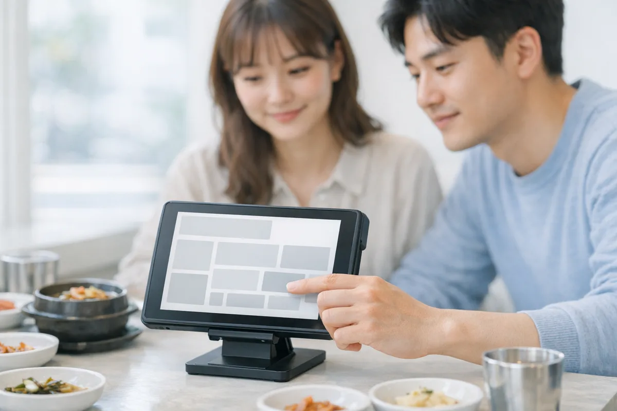 테이블오더 사용 장면